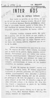 Inter - Nos  [artículo] Enrique Neiman.