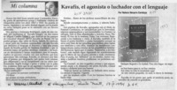 Kavafis, el agonista o luchador con el lenguaje  [artículo] Nelson Navarro Cendoya.