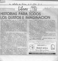 Historias para todos los gustos e imaginación  [artículo].