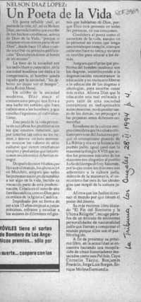 Un Poeta de la vida  [artículo].