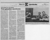 Tres grandes escritores  [artículo].