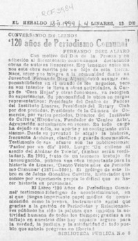 "120 años de periodismo comunal"  [artículo].