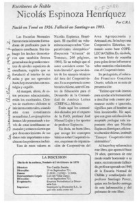 Nicolás Espinoza Henríquez  [artículo] C. R. I.