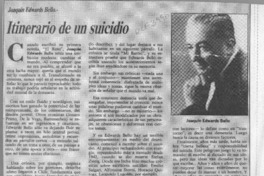 Itinerario de un suicidio  [artículo] Víctor Rojas Farías.