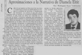 Aproximaciones a la narrativa de Diamela Eltit  [artículo] Wellington Rojas Valdebenito.
