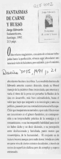 Fantasmas de carne y hueso  [artículo].