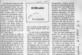 El mirador  [artículo] Quevedo.