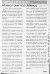 Nuevos cuentos chilenos  [artículo] Justus.