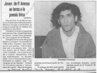 Joven de P. Arenas se lanza a la poesía lírica  [artículo] José Becerra.
