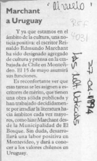 Marchant a Uruguay  [artículo].