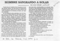Hombre sangrando a solas  [artículo] Julio Piñones.
