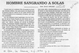 Hombre sangrando a solas  [artículo] Julio Piñones.