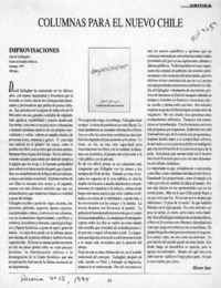 Improvisaciones  [artículo] Héctor Soto.