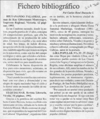 Fichero bibliográfico  [artículo] Carlos René Ibacache.