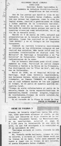 Alejandro Galaz Jiménez  [artículo] Rubén Santibáñez G.