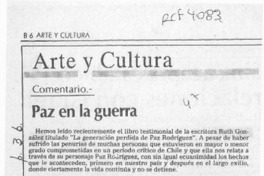 Paz en la guerra  [artículo] Carlos León Pezoa.