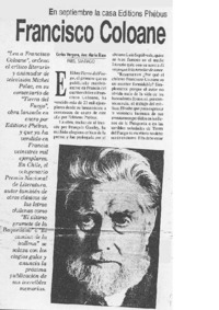 Francisco Coloane triunfa en Francia con "Tierra del fuego"