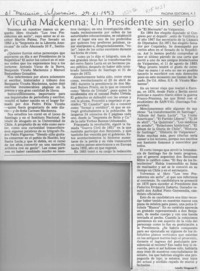 Vicuña Mackenna, un presidente sin serlo  [artículo] Adolfo Simpson T.