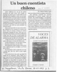 Un buen cuentista chileno  [artículo] Marino Muñoz Lagos.