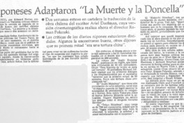 Japoneses adaptaron "La muerte y la doncella"