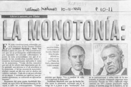 La monotonía, elogio a dos voces  [artículo] Filebo.