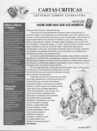 Nadie sabe más que los muertos  [artículo] Pía Barros.