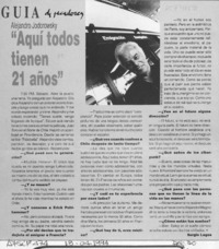 "Aquí todos tienen 21 años"  [artículo] Sergio Lagos.