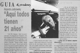 "Aquí todos tienen 21 años"  [artículo] Sergio Lagos.