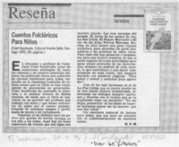Cuentos folclóricos para niños  [artículo] M. P. M.