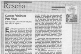 Cuentos folclóricos para niños  [artículo] M. P. M.