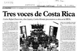 Tres voces de Costa Rica  [artículo].