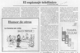 El espionaje telefónico  [artículo] Marino Muñoz Lagos.