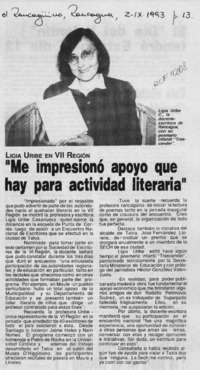"Me impresionó apoyo que hay para actividad literaria"  [artículo].