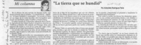 "La tierra que se hundió"  [artículo] Antonieta Rodríguez París.
