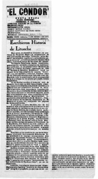 Escribieron historia de Litueche  [artículo].