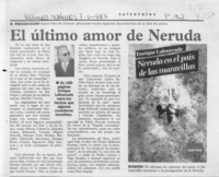 El último amor de Neruda  [artículo].