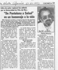 "De ponteluna a salsol" es un homenaje a la vida  [artículo].
