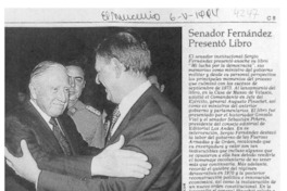 Senador Fernández presentó libro