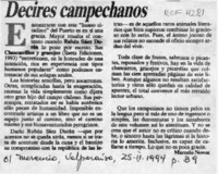 Decires campechanos  [artículo] Marcelo Novoa.