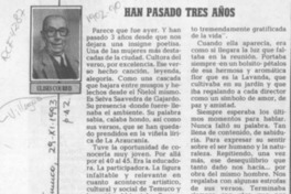 Han pasado tres años  [artículo] Ulises Courbis.