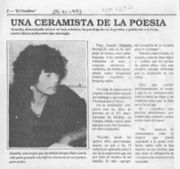 Una Ceramista de la poesía  [artículo].