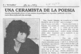 Una Ceramista de la poesía  [artículo].