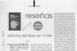 Historia del libro en Chile  [artículo] GAC.