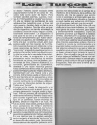 "Los turcos"  [artículo] Salvador Benadava.