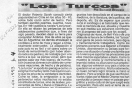 "Los turcos"  [artículo] Salvador Benadava.
