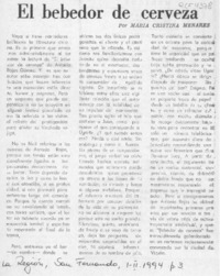 El bebedor de cerveza  [artículo] María Cristina Menares.