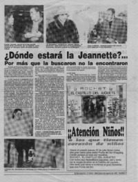 Dónde estará la Jeannette? -- por más que la buscaron no la encontraron  [artículo].