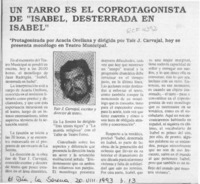 Un Tarro es el coprotagonista de "Isabel, desterrada en Isabel"  [artículo].