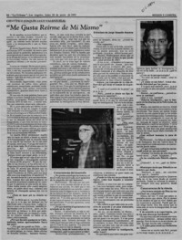 "Me gusta reírme de mí mismo"  [artículo] Jorge Abasolo Aravena.