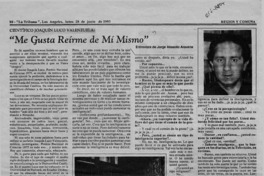 "Me gusta reírme de mí mismo"  [artículo] Jorge Abasolo Aravena.